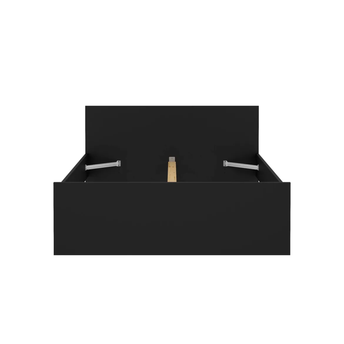 Letto piazza e mezza Gustava, 146x197 h80 cm, Nero