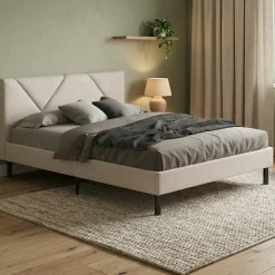 Letto piazza e mezza Hemera, 120x190 cm, Beige