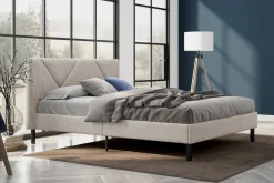 Letto piazza e mezza Hemera, 120x190 cm, Beige