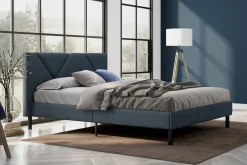 Letto piazza e mezza Hemera, 120x190 cm, Blu
