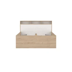 Letto piazza e mezza Jean, 206x150 h97 cm, Rovere e Bianco