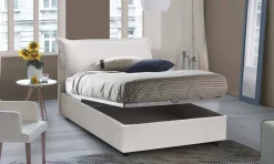Letto piazza e mezza Latona, adatto per materasso Cm 120x190, Tortora