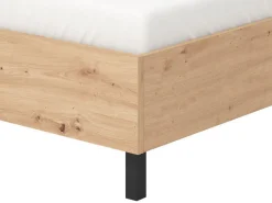 Letto Piazza e Mezza Marrone Rovere Nero Dimensione Materasso 120x200 cm, Imbottito - Norcia