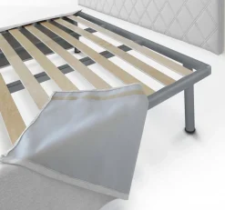 Letto piazza e mezza Opale, Cm 120x190, Tortora