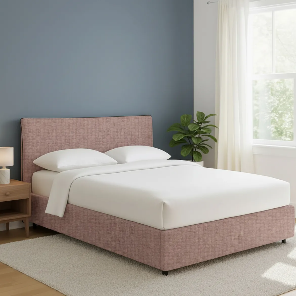Letto Piazza e Mezza Rosa Antico Sfoderabile Contenitore, Dimensione Materasso 120x190 cm - Cirie