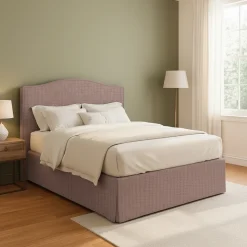 Letto Piazza e Mezza Rosa Antico Sfoderabile Contenitore, Dimensione Materasso 120x190 cm - Medolago