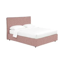 Letto Piazza e Mezza Rosa Sfoderabile Contenitore, Dimensione Materasso 120x190 cm - Cirie
