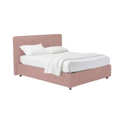 Letto Piazza e Mezza Rosa Sfoderabile Contenitore, Dimensione Materasso 120x200 cm - Concesio
