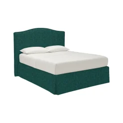 Letto Piazza e Mezza Verde Petrolio Sfoderabile Contenitore, Dimensione Materasso 120x190 cm - Lavagna