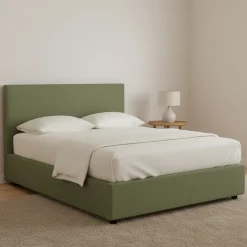 Letto Piazza e Mezza Verde Sfoderabile Contenitore, Dimensione Materasso 120x190 cm - Ciconio