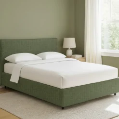 Letto Piazza e Mezza Verde Sfoderabile Contenitore, Dimensione Materasso 120x190 cm - Cirie