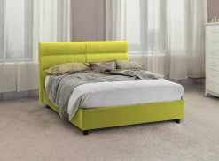 Letto Piazza e Mezza Verde Sfoderabile Contenitore, Dimensione Materasso 120x200 cm Made in Italy - Briona