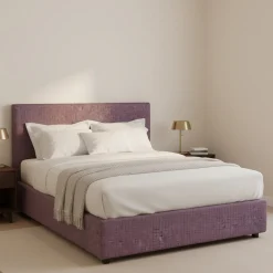 Letto Piazza e Mezza Viola Lilla Sfoderabile Contenitore, Dimensione Materasso 120x190 cm - Ciconio