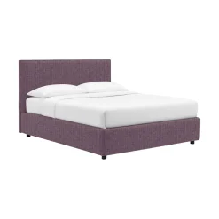 Letto Piazza e Mezza Viola Lilla Sfoderabile Contenitore, Dimensione Materasso 120x190 cm - Ciconio