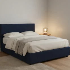 Letto Piazza e Mezza Viola Scuro Sfoderabile Contenitore, Dimensione Materasso 120x190 cm - Ciconio