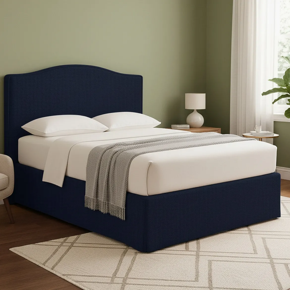 Letto Piazza e Mezza Viola Scuro Sfoderabile Contenitore, Dimensione Materasso 120x190 cm - Medolago