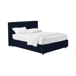 Letto Piazza e Mezza Viola Scuro Sfoderabile Contenitore, Dimensione Materasso 120x200 cm - Codevigo