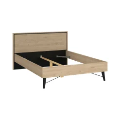 Letto piazza e mezza Zeri, 197x153 h91 cm, Rovere