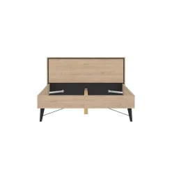 Letto piazza e mezza Zeri, 197x153 h91 cm, Rovere