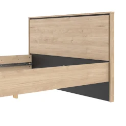 Letto piazza e mezza Zocca, 207x153 h91 cm, Rovere