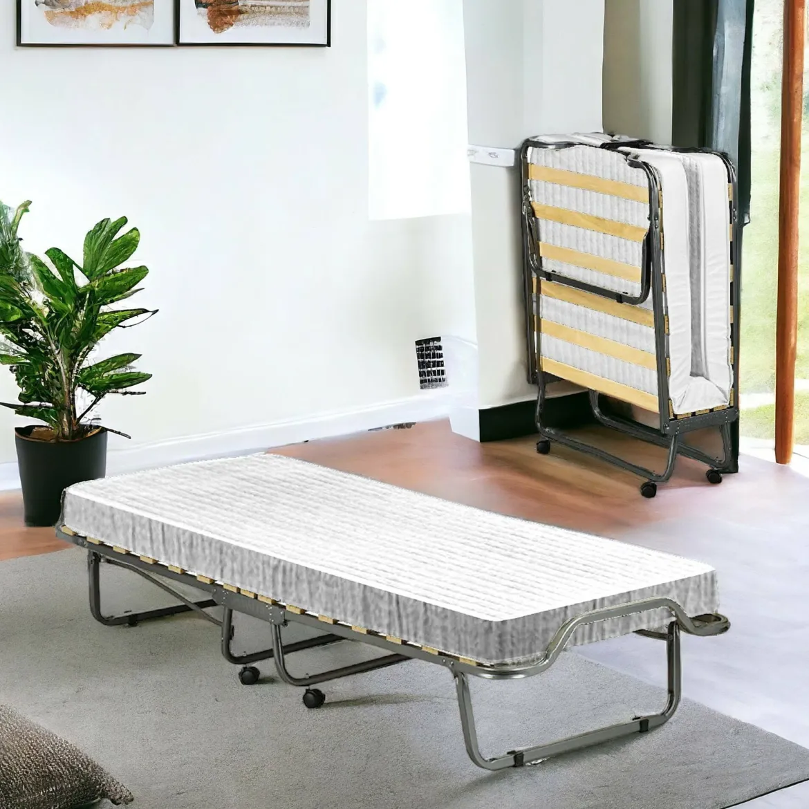 Letto 1 piazza pieghevole 190x80cm bianco - Ace