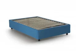 Letto 2 piazze con contenitore blu 180x220cm comodo - Geras