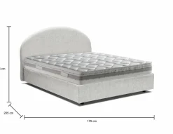 Letto 2 piazze contenitore bianco 175x205cm robusto - Amida