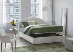 Letto 2 piazze contenitore bianco 175x205cm robusto - Amida