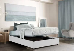 Letto 2 piazze contenitore bianco 175x215cm senza testiera - Alessander