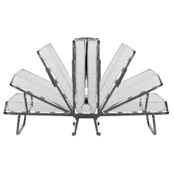 Letto Pieghevole Bianco Materasso Incluso Sfoderabile, Dimensione Materasso 80x190x10 cm - Chiauci