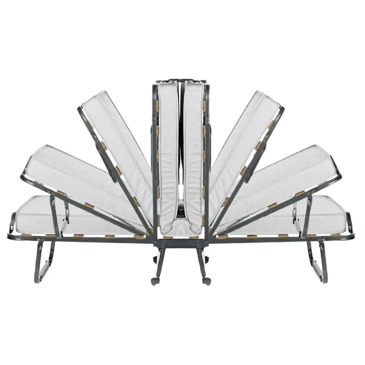 Letto Pieghevole Bianco Materasso Incluso Sfoderabile, Dimensione Materasso 80x190x10 cm - Nives