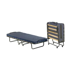 Letto Pieghevole blu Materasso Incluso Sfoderabile, Dimensione Materasso 80x190x10 cm - Peccioli
