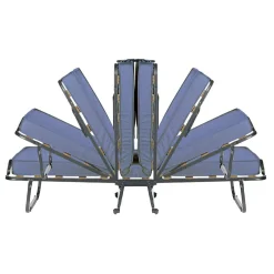 Letto Pieghevole blu Materasso Incluso Sfoderabile, Dimensione Materasso 80x190x10 cm - Polaveno