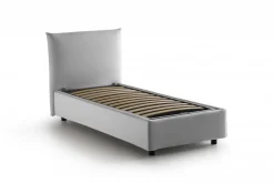 Letto 1 posto contenitore bianco 110x215cm adatto per materasso 190x80 cm - Ippolito