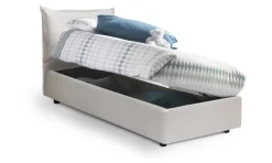 Letto 1 posto contenitore bianco 95x205cm 2 metri - Anathema