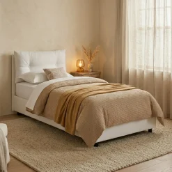 Letto 1 posto contenitore bianco 95x205cm stabile - Amaro