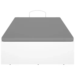 Letto Singolo Bianco Contenitore Dimensione Materasso 90x190 cm, - Lufkin