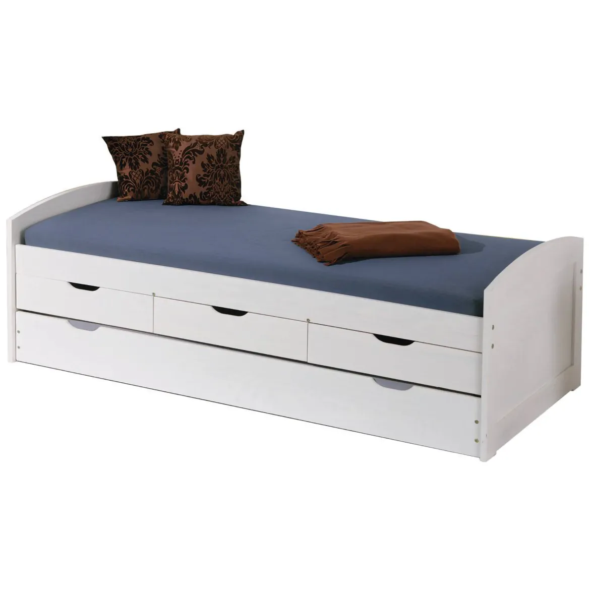 Letto Singolo Bianco Contenitore Dimensione Materasso 90x190 cm, Singolo - Spoltore