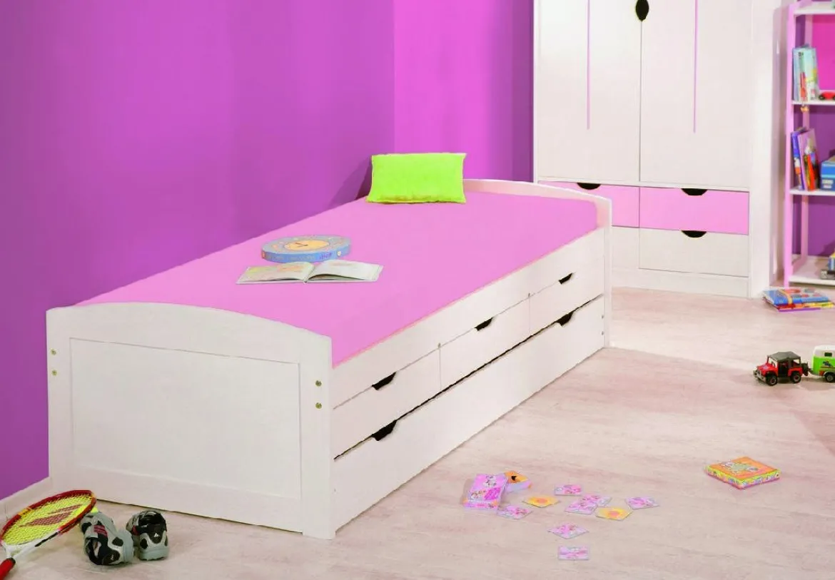 Letto Singolo Bianco Contenitore Dimensione Materasso 90x190 cm, Singolo - Spoltore