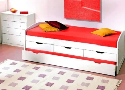 Letto Singolo Bianco Contenitore Dimensione Materasso 90x190 cm, Singolo - Spoltore
