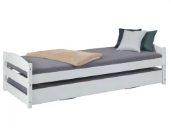 Letto Singolo Bianco Contenitore Singolo, - Granze
