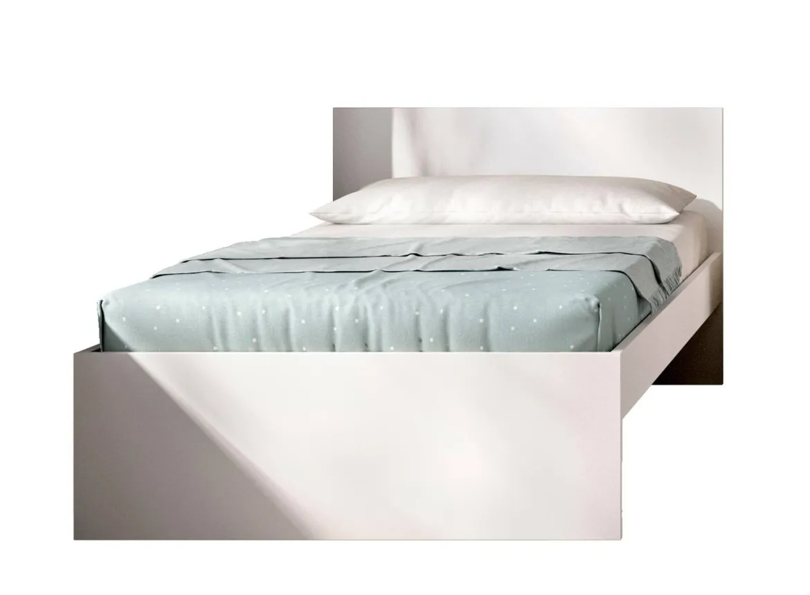 Letto singolo bianco 194x95cm adatto per materasso 90x190 cm - Haikui