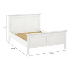Letto singolo bianco 158x200cm rete inclusa - Arcevia