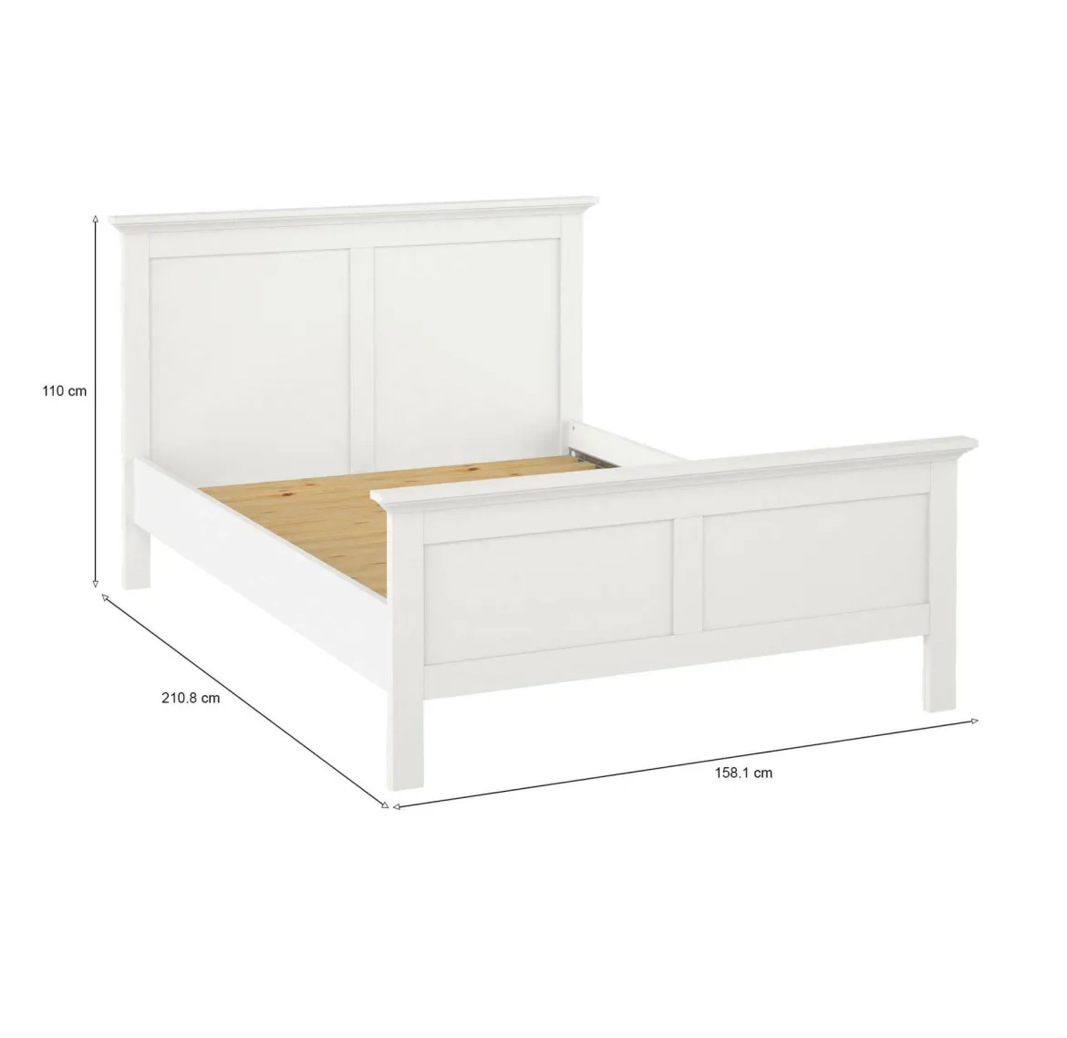 Letto singolo bianco 158x210cm rete inclusa - Clan