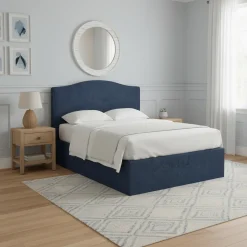 Letto Singolo blu Sfoderabile Contenitore, Dimensione Materasso 90x200 cm - Copparo