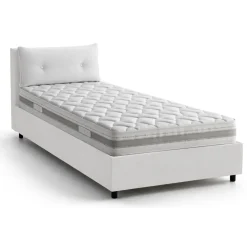 Letto singolo con contenitore bianco 95x205 - Albiate
