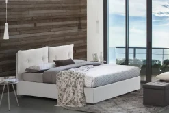 Letto singolo con contenitore bianco 95x205cm chic - Asio