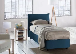 Letto singolo con contenitore blu 95x205cm - Aquolina