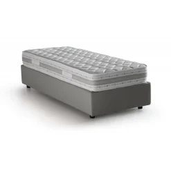 Letto singolo con contenitore tortora 95x205 - Albiate