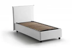Letto singolo contenitore bianco 105x205cm sfoderabile - Aigor